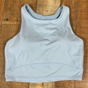 SheIn Large Buttery Soft High Neck Support Mesh Panel Yoga Sports Bra Pastel
